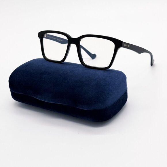 NEW GUCCI EYEGLASSES SQUARE BLACK MEN GUCCI GG0964S 001 - Picture 1 of 11